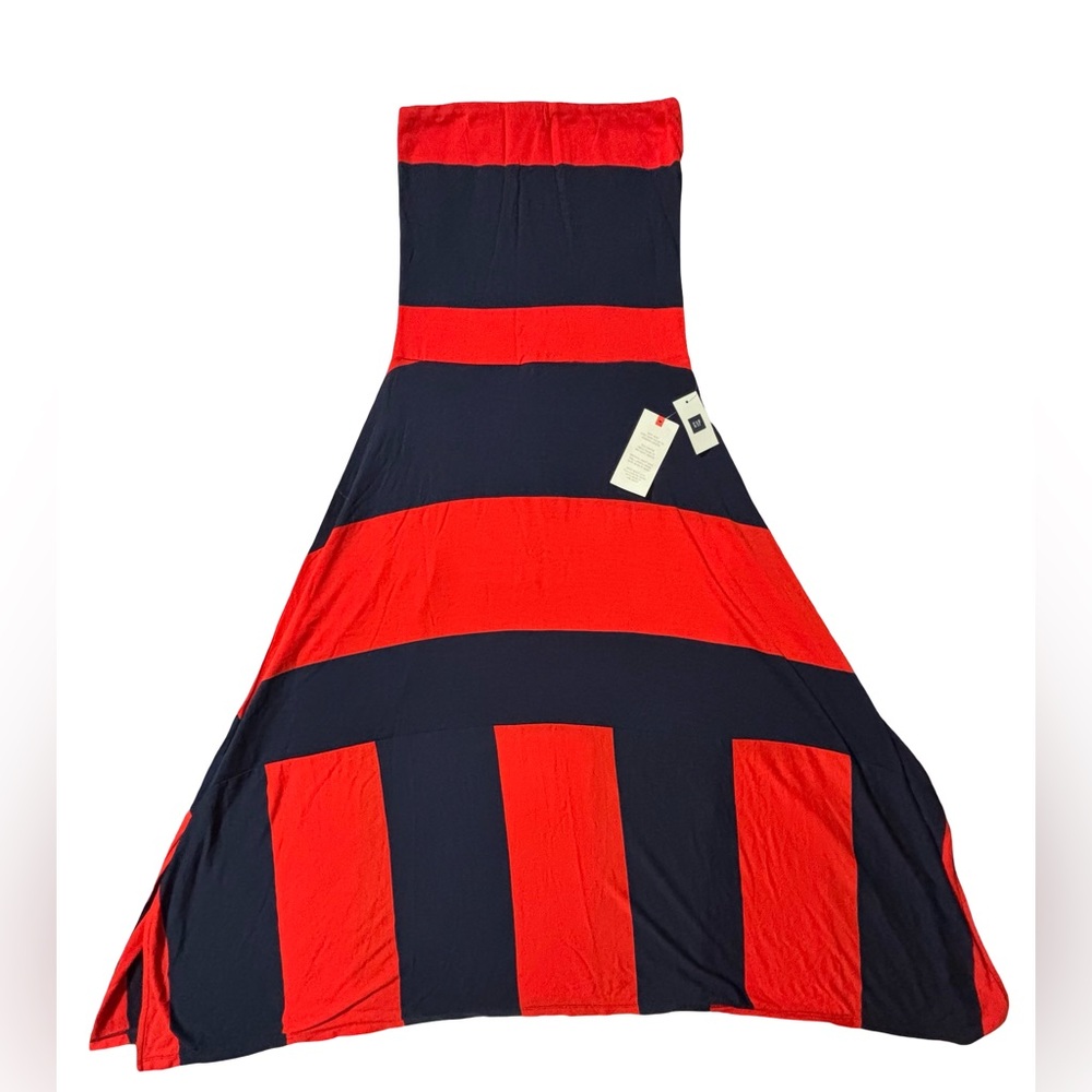 GAP Red and Navy Wide Stripe Throw
